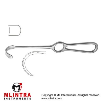 Kocher Retractor Stainless Steel, 22 cm - 8 3/4" Blade Size 42 x 10 mm